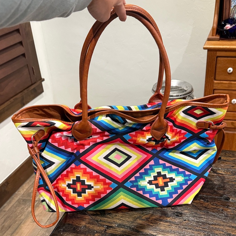 Colorful Geometric Tote Bag